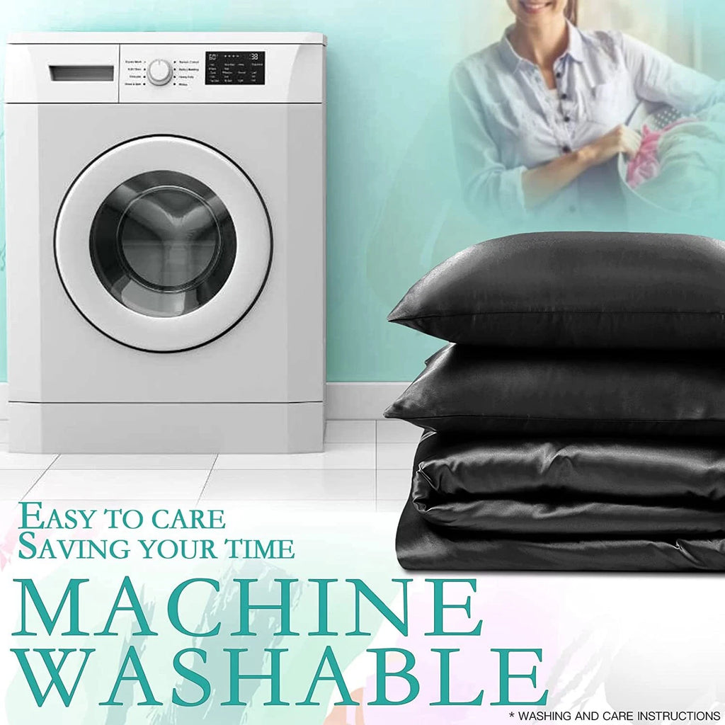 Hotel Silk Satin Quilt/Duvet Cover & Pillowcase Set