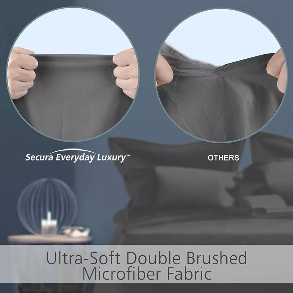 2200TC 6 Pieces Flat Fitted 4 x Pillowcases Bedding Sheet Set