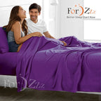 2200TC 6 Pieces Flat Fitted 4 x Pillowcases Bedding Sheet Set