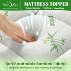 Hotel Cooling Bamboo Mattress Topper   Green Colour