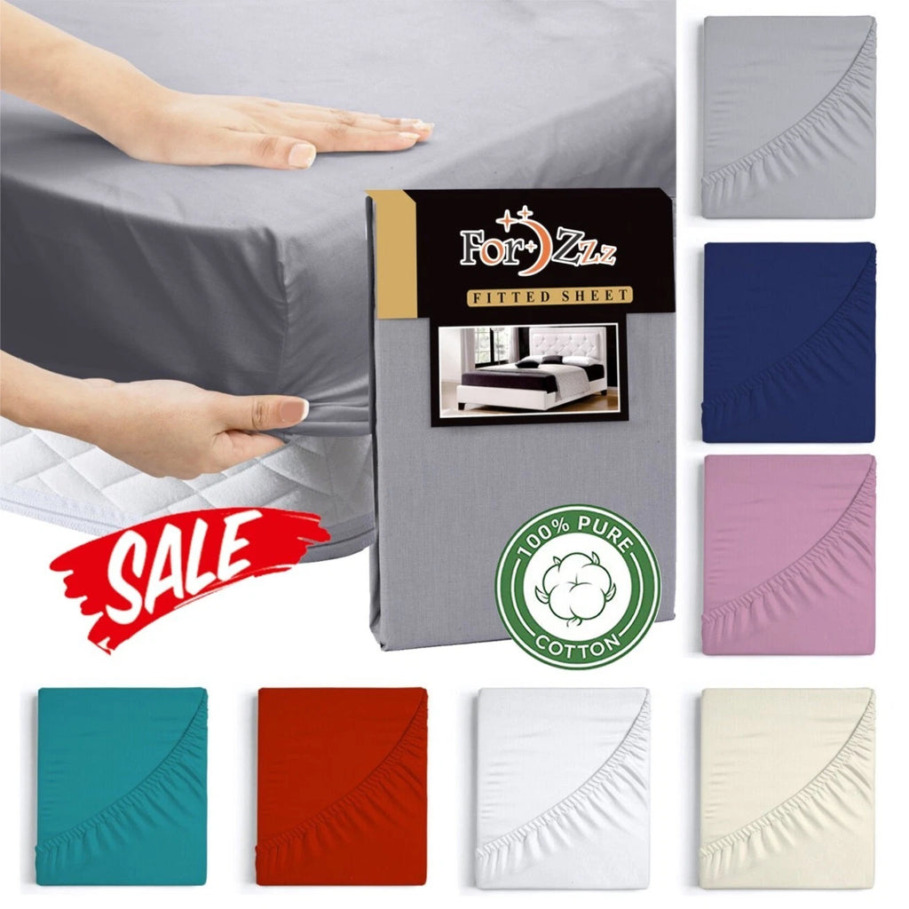 Nature Pure 100% Cotton Fitted Sheet