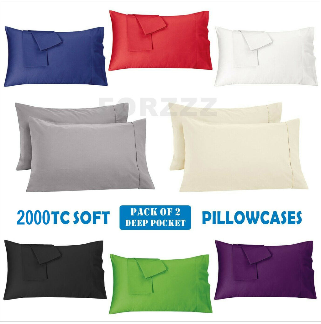 2200TC 2 Pieces Soft Standard Size Pillow cases Twin Pack Pillow Cushion Cover
