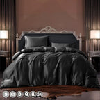 Hotel Silk Satin Quilt/Duvet Cover & Pillowcase Set