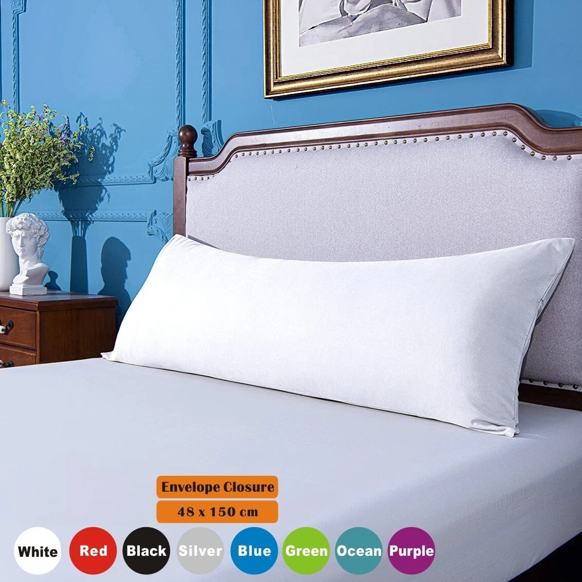 Luxury 2000TC Soft Body Pillow case Full Long Pillow Case