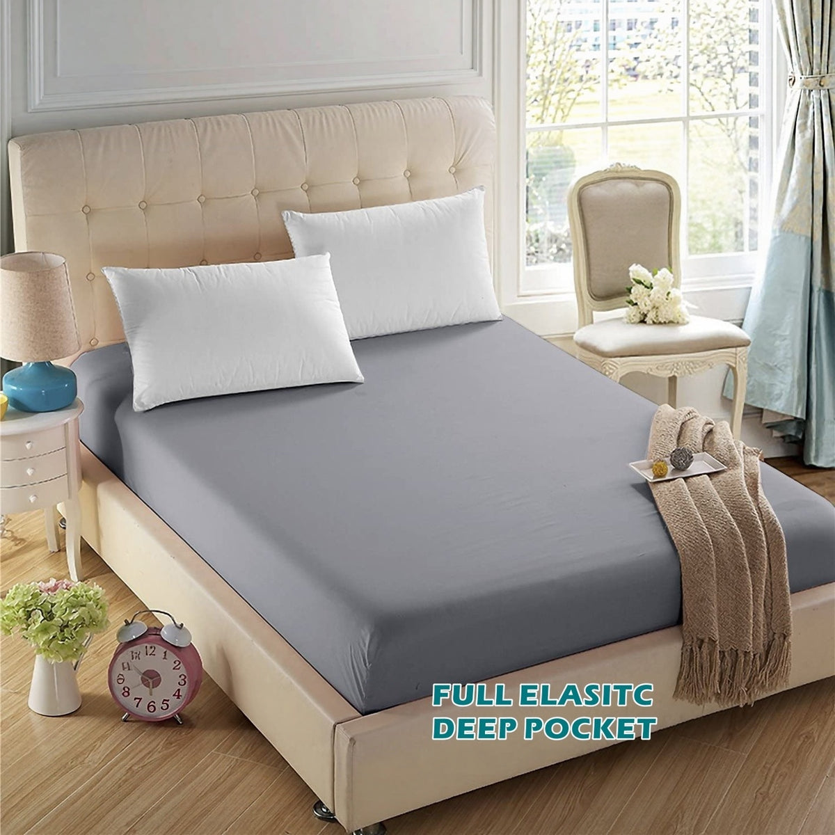 2200TC Extra Deep Pocket Ultra Soft Fitted Bottom Sheet