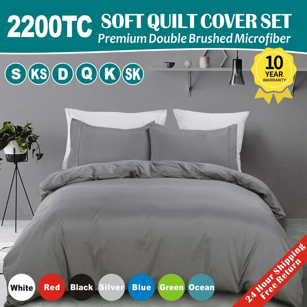 2000TC Ultra Soft Quilt/Doona Cover Set King