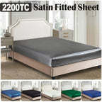 2200TC Art Silk Satin Fitted/Bottom Sheet Bed