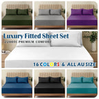 2200TC Extra Deep Fitted Sheet Set Pillowcases