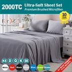 Hotel 2000TC 4 Pieces Ultra Soft Flat Fitted Sheet Set