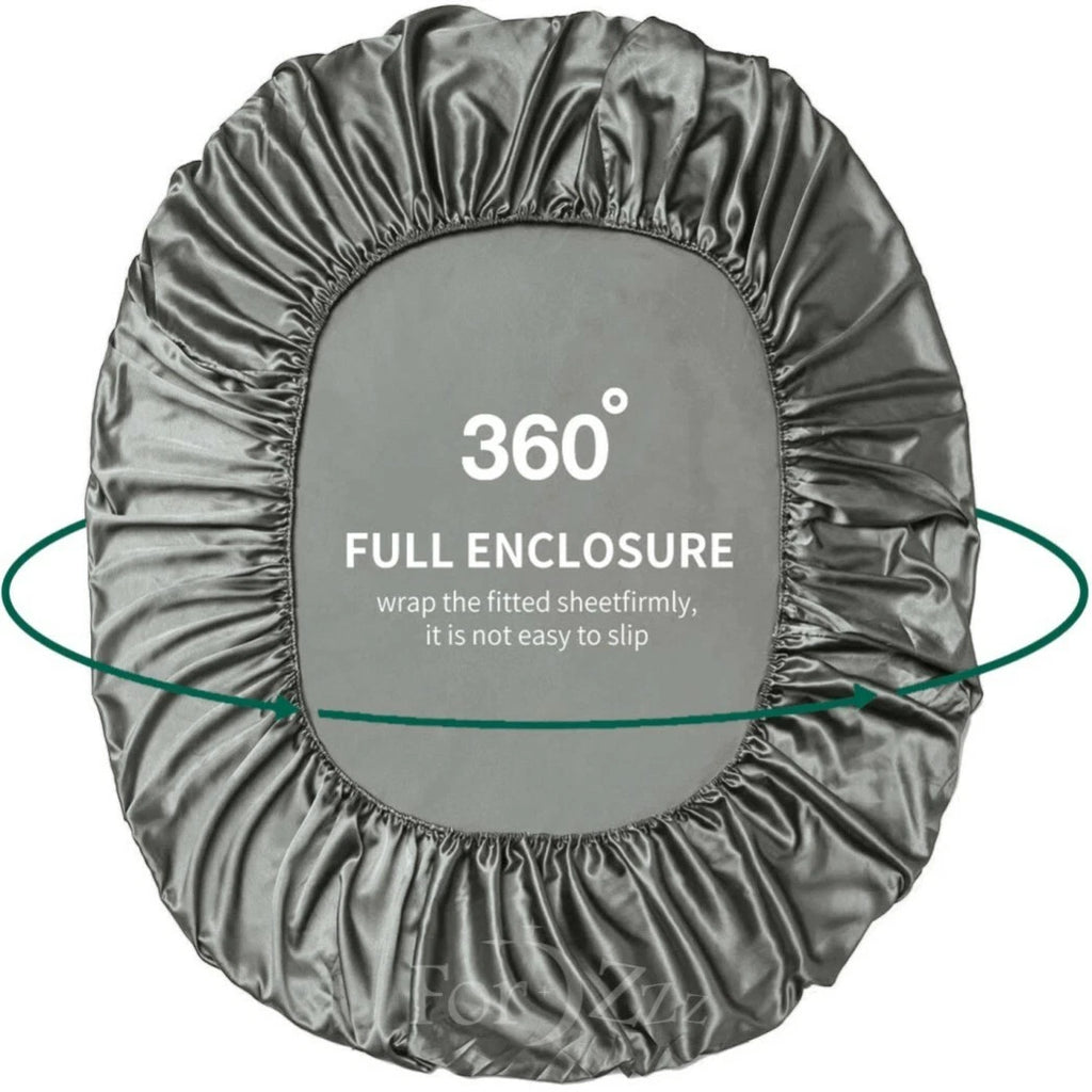 2200TC Art Silk Satin Fitted/Bottom Sheet Bed