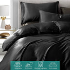 Hotel Silk Satin Quilt/Duvet Cover & Pillowcase Set