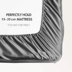 Hotel 2200TC Art Silk Satin fitted Pillowcases Sheet Set