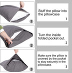 Luxury 2000TC Soft Body Pillow case Full Long Pillow Case