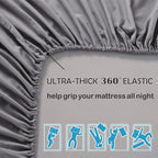 2200TC Extra Deep Fitted Sheet Set Pillowcases