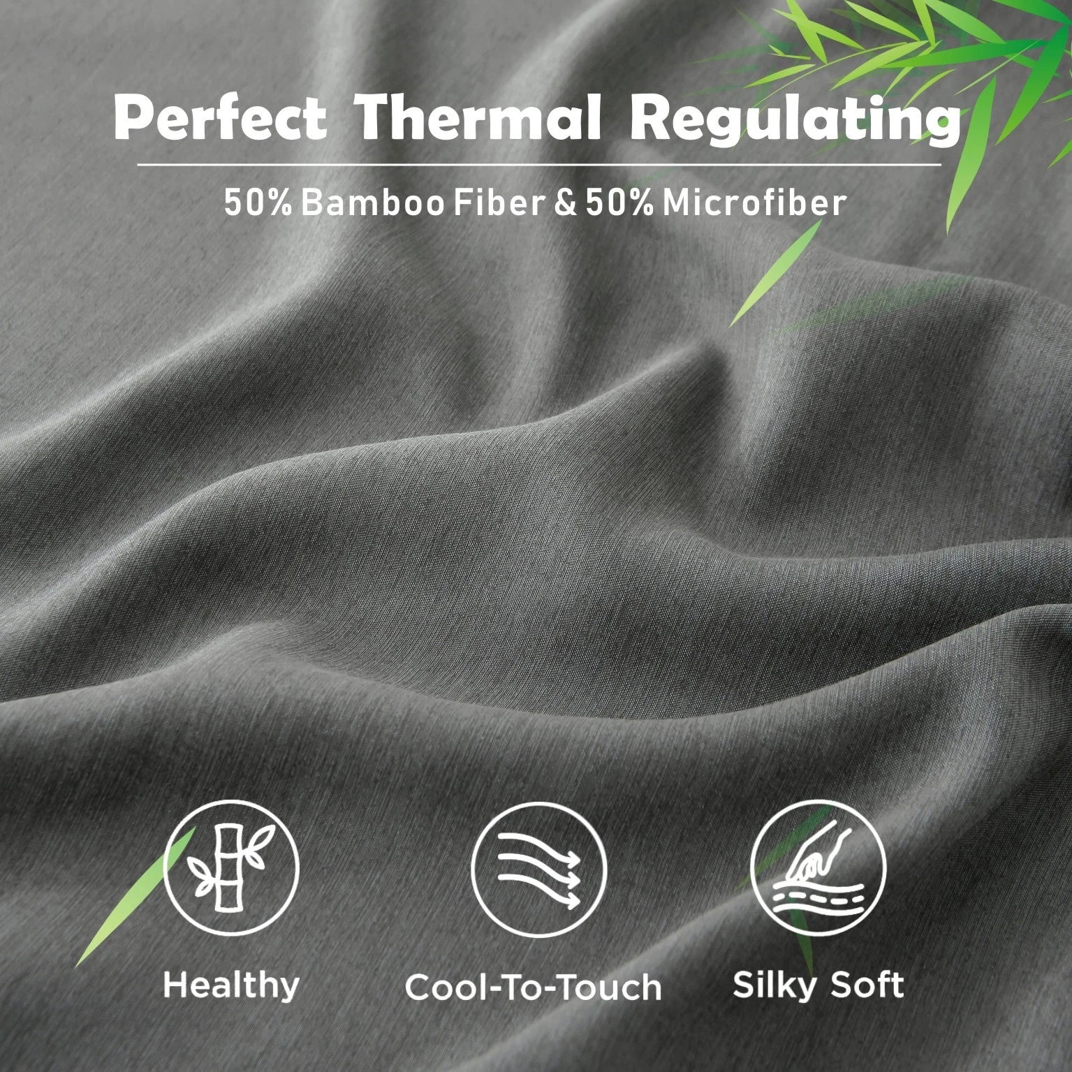 2000TC Nature Ultra Bamboo Blend Fitted Sheet &Pillowcase Set