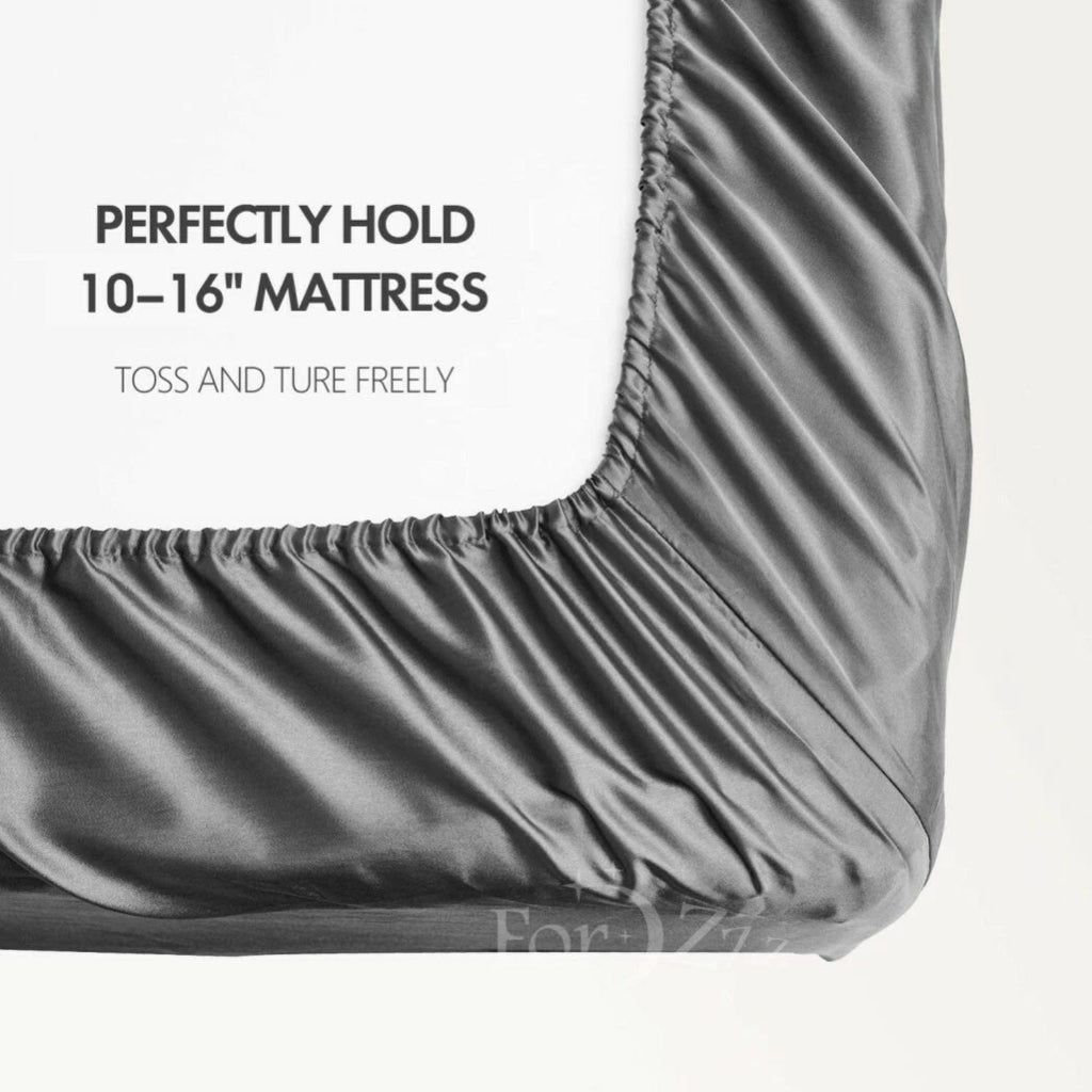 2200TC Art Silk Satin Fitted/Bottom Sheet Bed