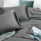 Hotel 2200TC Art Silk Satin fitted Pillowcases Sheet Set