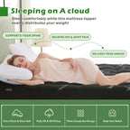 Hotel Cooling Bamboo Mattress Topper Mattress Pad Double Queen King Pillow Top