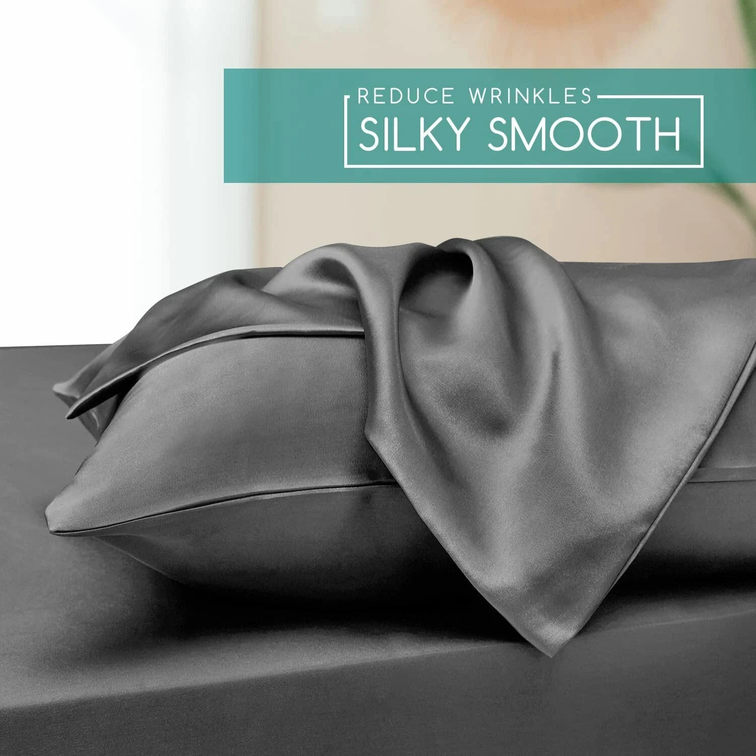 Hotel 4 Pieces Silk Satin Flat Fitted Sheet Bed Set Single Double Queen King Bed