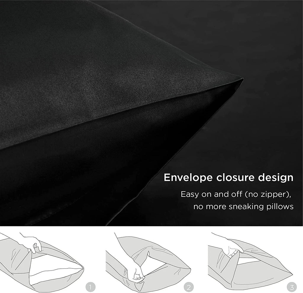 Hotel Silk Satin Quilt/Duvet Cover & Pillowcase Set