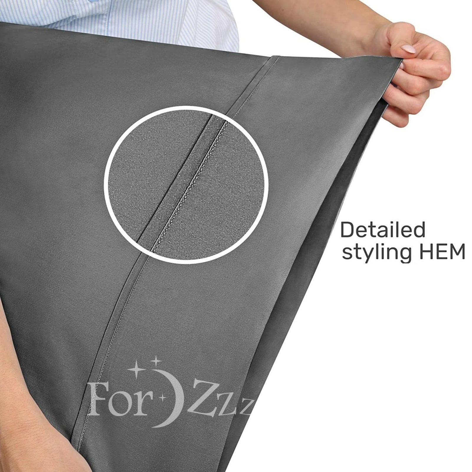 2200TC 2 Pieces Soft Standard Size Pillow cases Twin Pack Pillow Cushion Cover