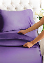 2200TC 6 Pieces Flat Fitted 4 x Pillowcases Bedding Sheet Set