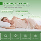 Hotel Cooling Bamboo Mattress Topper   Green Colour