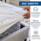 Nature Bamboo 100% Waterproof King Mattress Protector    White