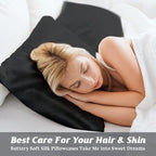 Twin Pack Satin Art Silk Pillowcases - Standard Size 48cm x 74cm | Hair & Skin Care