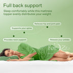 Hotel Cooling Bamboo Mattress Topper   Green Colour