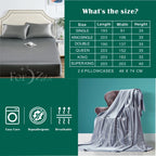 Hotel 2200TC Art Silk Satin fitted Pillowcases Sheet Set