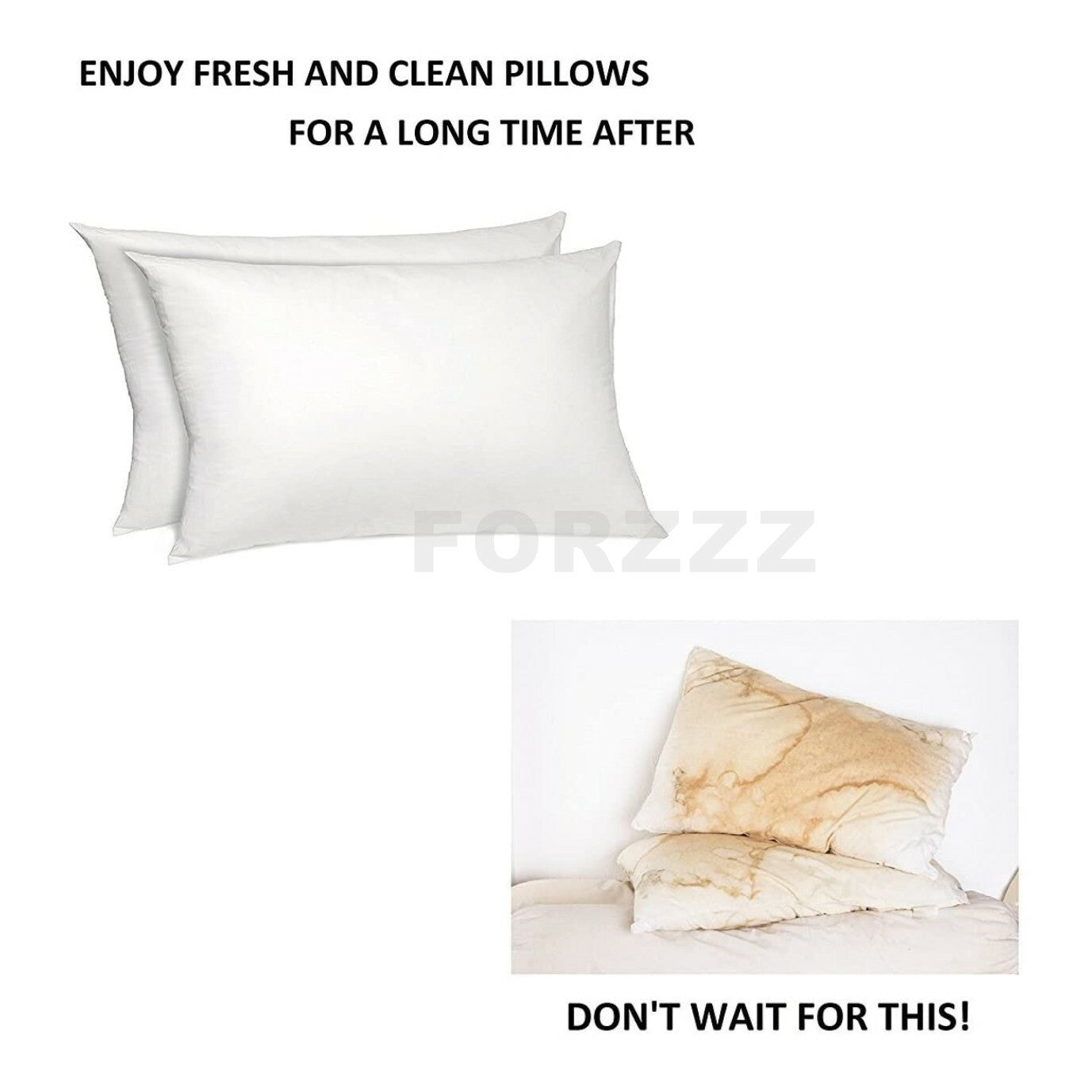 2200TC 2 Pieces Soft Standard Size Pillow cases Twin Pack Pillow Cushion Cover