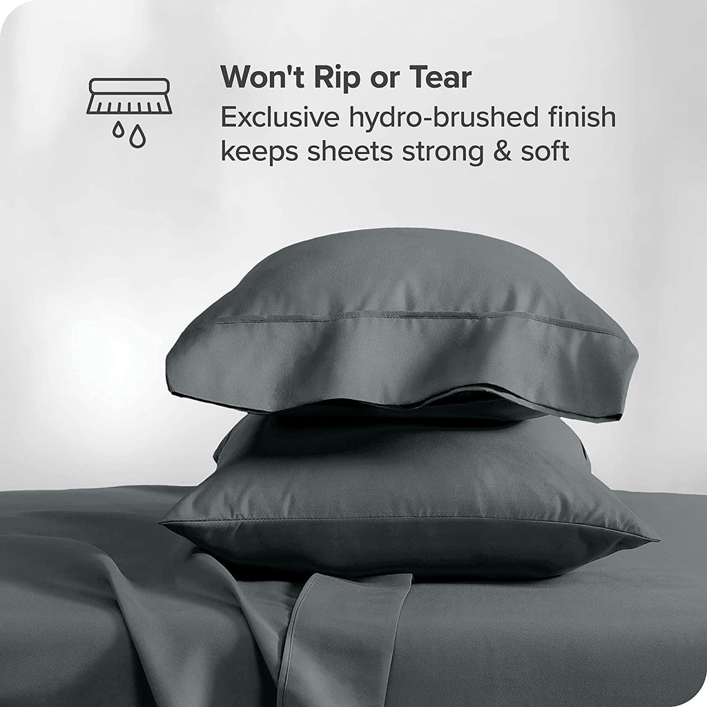 Hotel 2000TC 4 Pieces Ultra Soft Flat Fitted Sheet Set