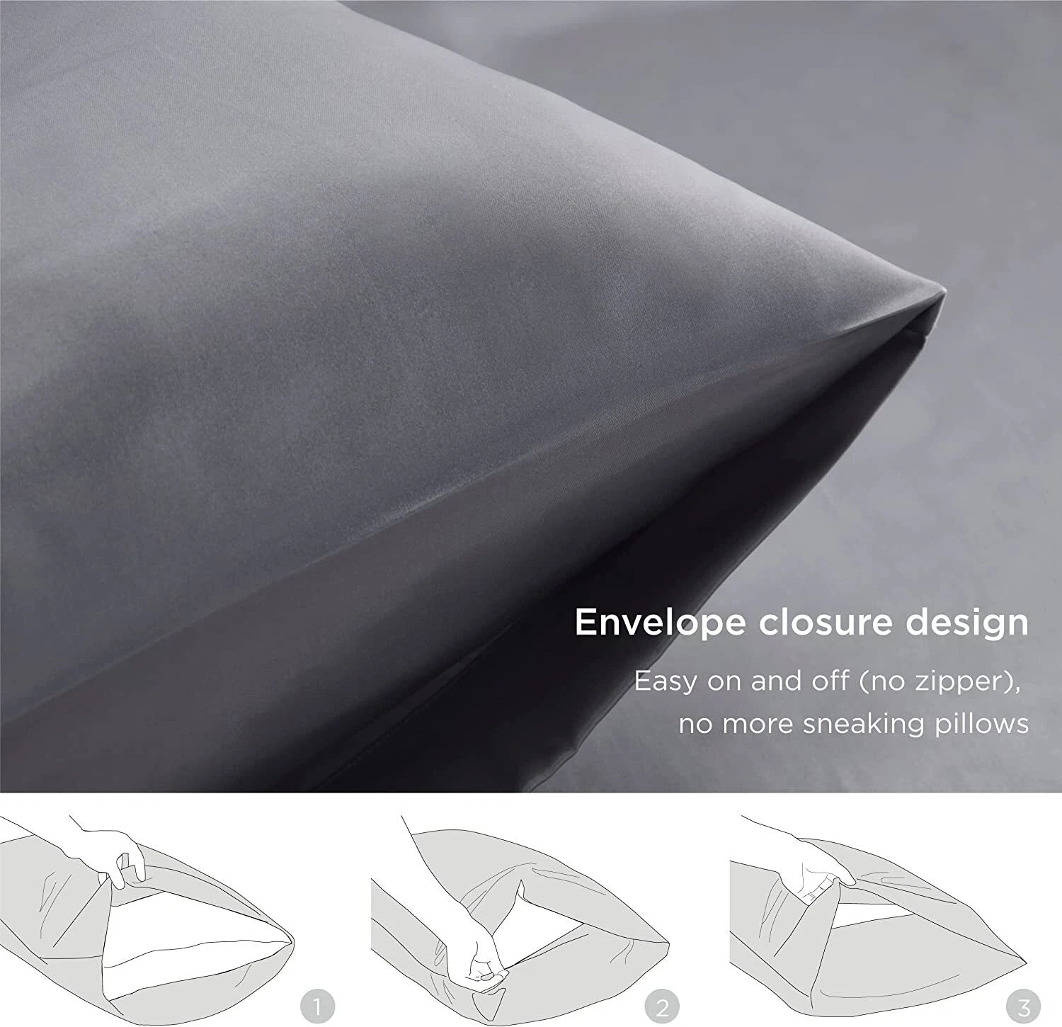 Twin Pack Satin Art Silk Pillowcases - Standard Size 48cm x 74cm | Hair & Skin Care