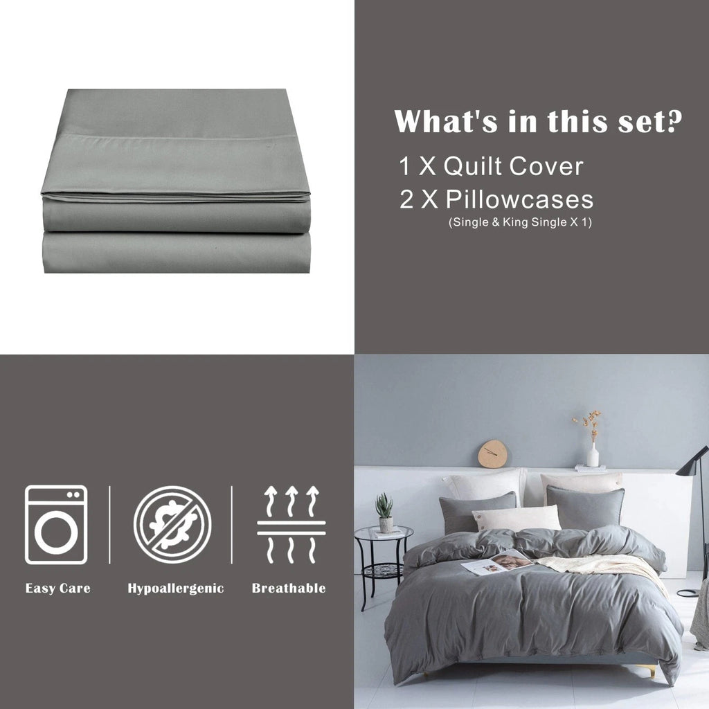 2000TC Ultra Soft Quilt/Doona Cover Set King