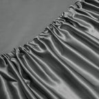 Hotel 4 Pieces Silk Satin Flat Fitted Sheet Bed Set Single Double Queen King Bed