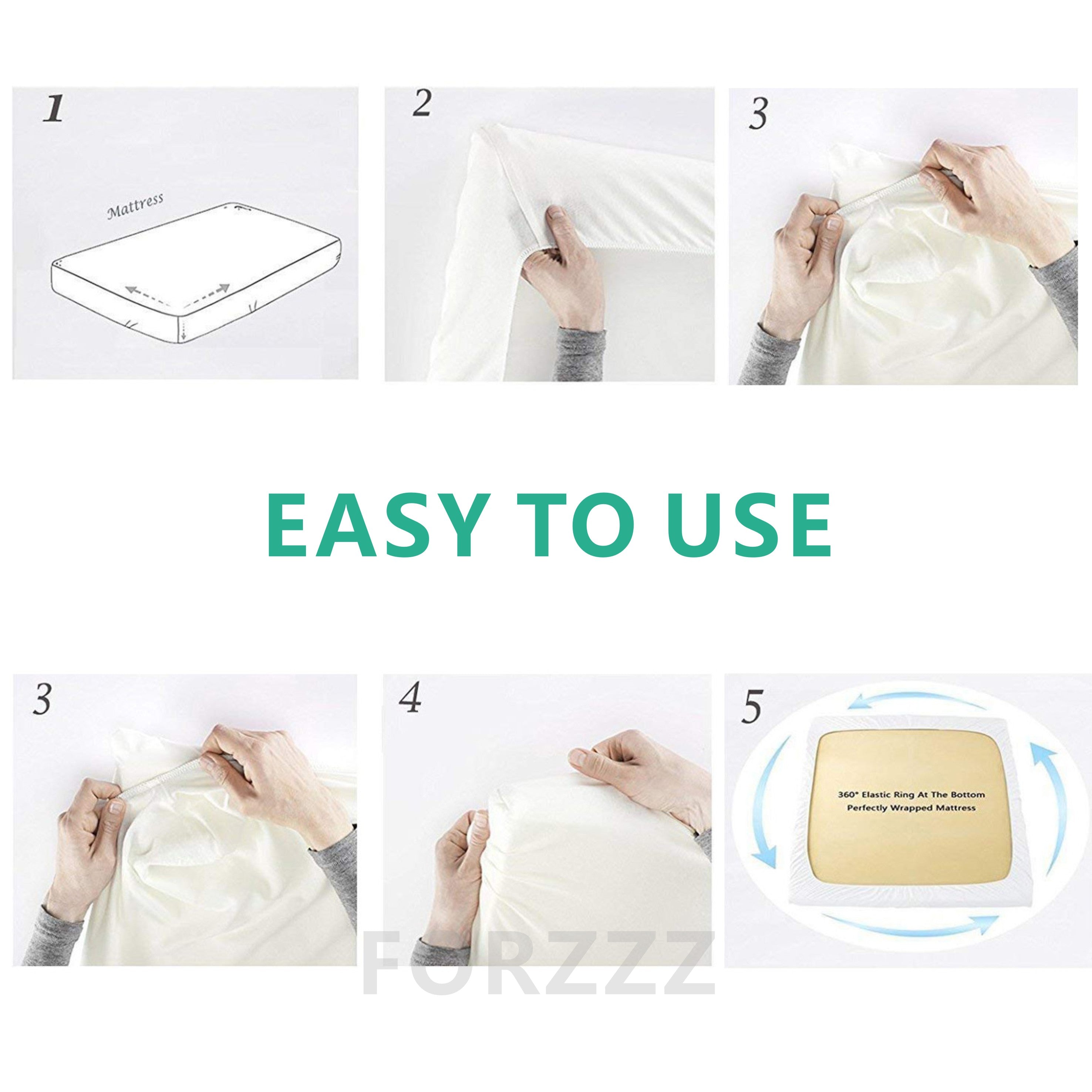 2200TC Extra Deep Pocket Ultra Soft Fitted Bottom Sheet