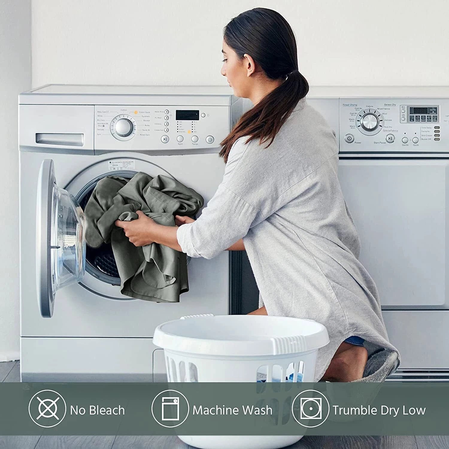 2000TC Nature Ultra Bamboo Blend Fitted Sheet &Pillowcase Set