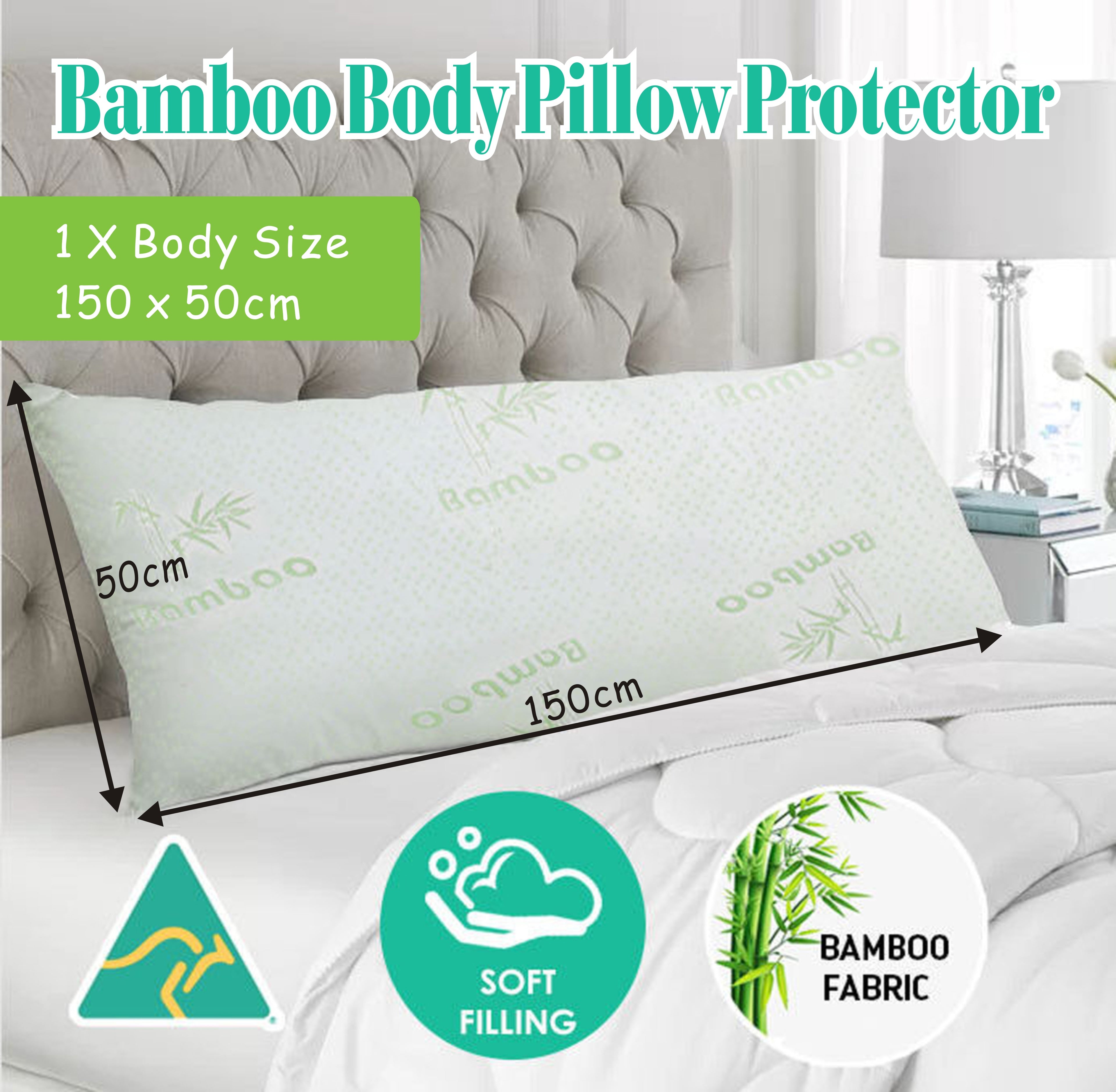 Twin pack Waterproof Bamboo Pillow Protector Cover Standard/Body Size Pillowcase
