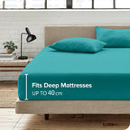 2200TC Extra Deep Fitted Sheet Set Pillowcases