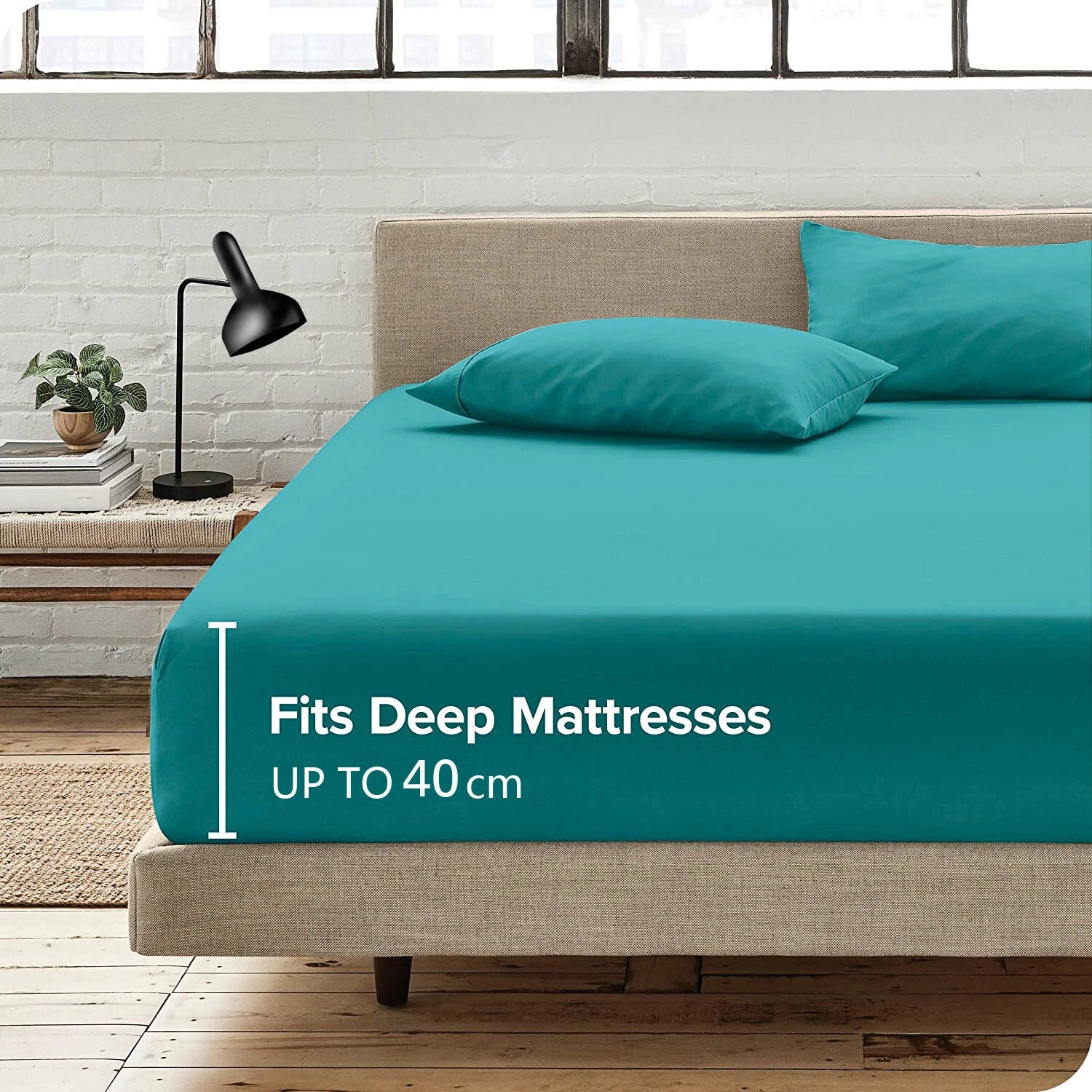 2200TC Extra Deep Fitted Sheet Set Pillowcases