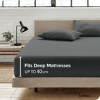 2200TC Extra Deep Fitted Sheet Set Pillowcases