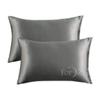 Twin Pack Satin Art Silk Pillowcases - Standard Size 48cm x 74cm | Hair & Skin Care