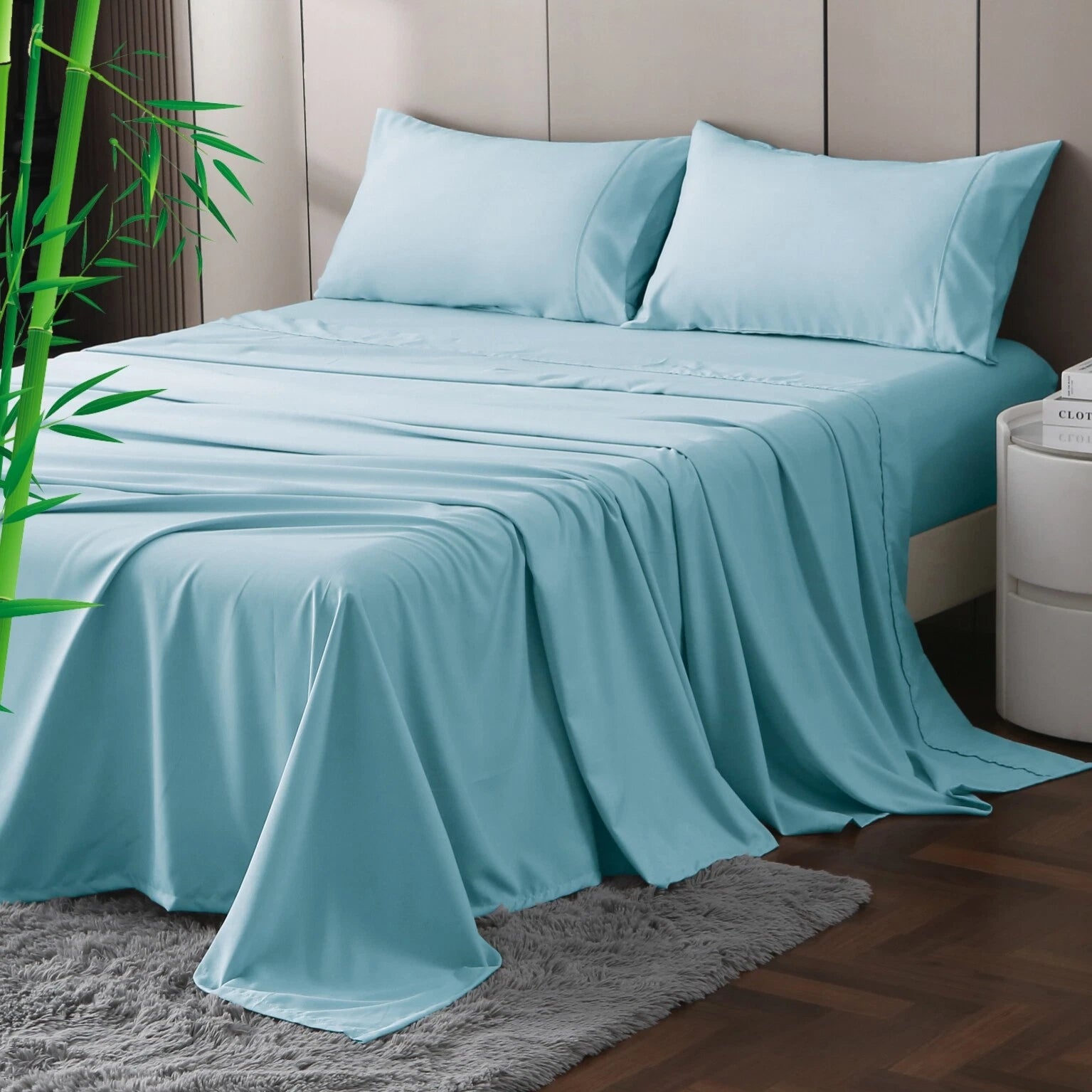 2200TC Cooling Bamboo 4 Pieces Blend Sheet Set