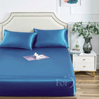 Hotel 2200TC Art Silk Satin fitted Pillowcases Sheet Set