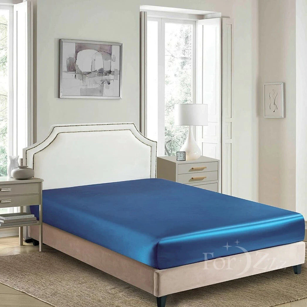 2200TC Art Silk Satin Fitted/Bottom Sheet Bed
