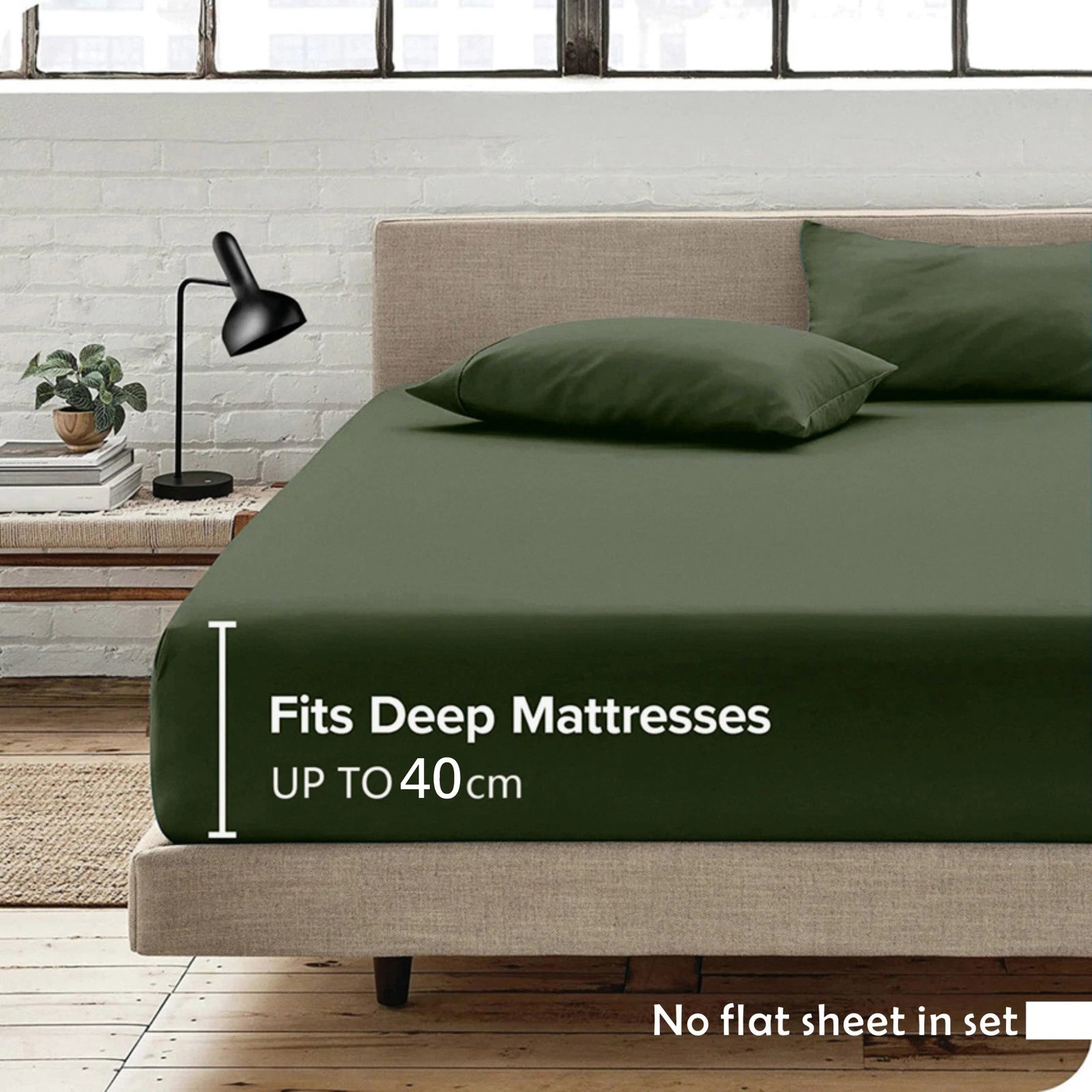 2200TC Extra Deep Fitted Sheet Set Pillowcases