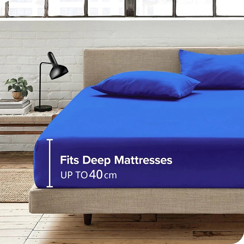 2200TC Extra Deep Fitted Sheet Set Pillowcases