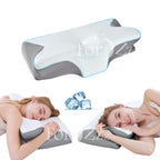 Cooling Memory Foam Cervical Pillow Ergonomic Neck Support Side/Stomach Sleeper