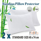 Twin pack Waterproof Bamboo Pillow Protector Cover Standard/Body Size Pillowcase